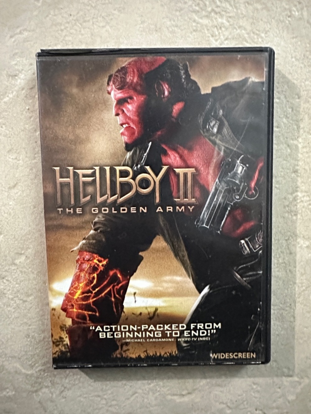 Hellboy II Movie Back Cover - Black, Red, Blue